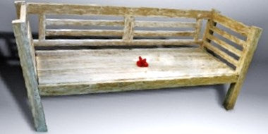 Batubulan Elde Miring LE Recycled Teak Daybed (Creamwash)