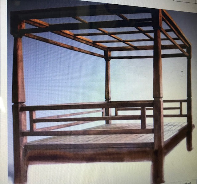 Batubulan Elde Queen Canopy Teak Daybed ( No Drawers)