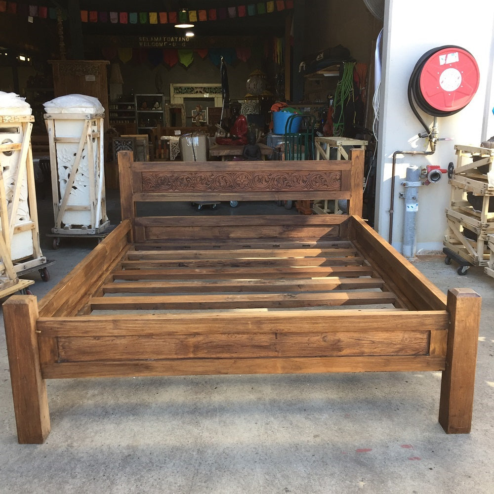 Batubulan Simple Recycled Teak Bed King