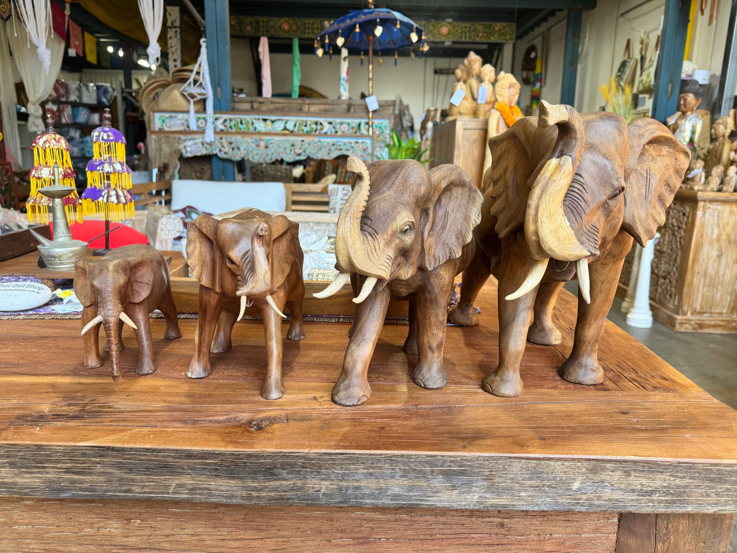 Elephant Statues wood