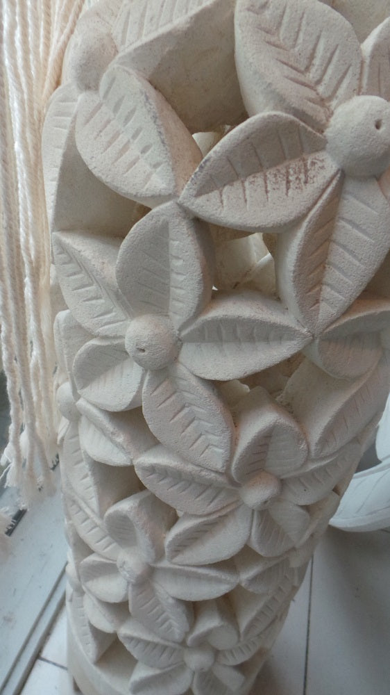 Limestone hand carved Candle Holder 60cm