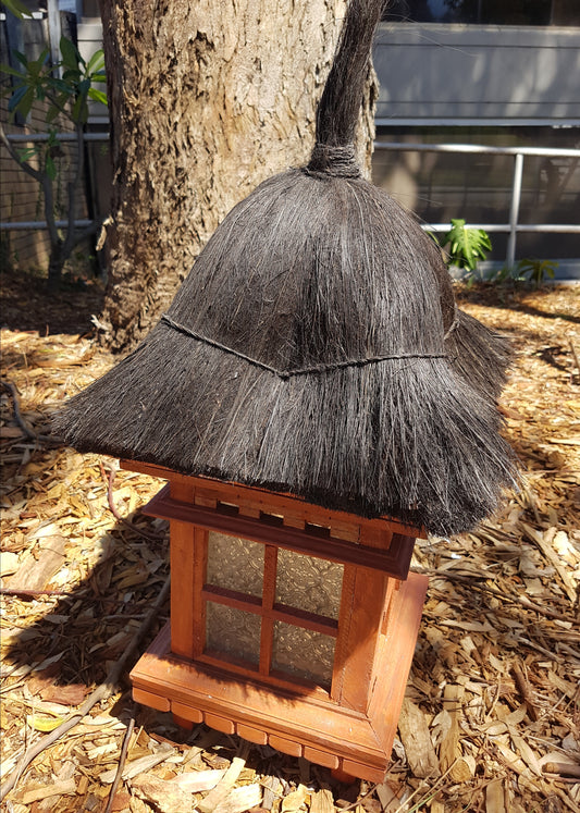 Balinese wood outdoor garden house1 or 2  level natural  fibre roof