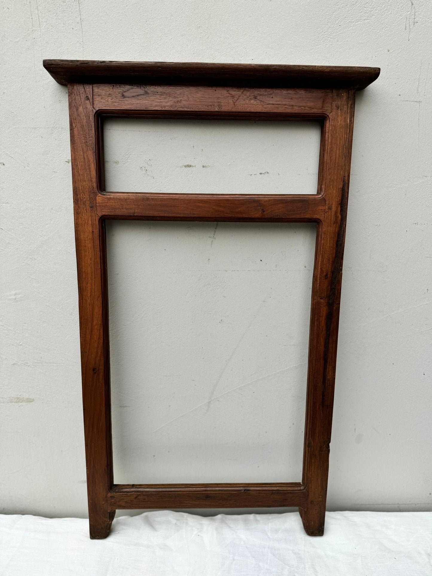 original vintage teak hand carved frame (no mirror)