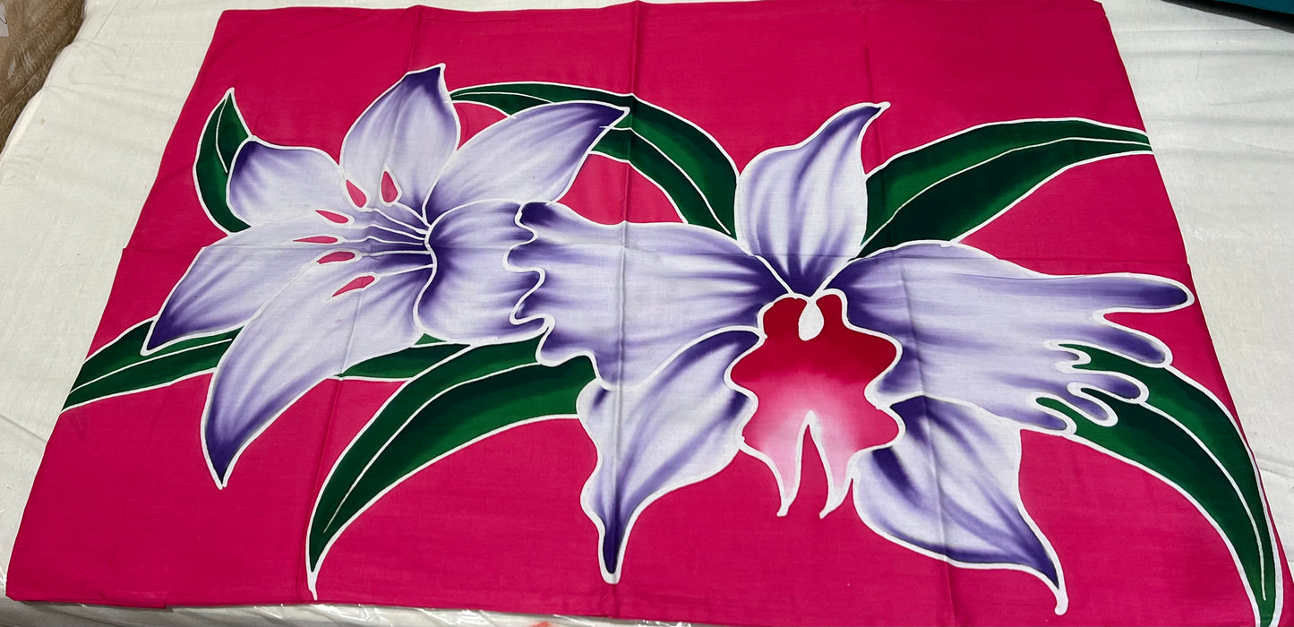 Bedsheet King Cotton Batik Hand Painted with 2 Pillow Covers