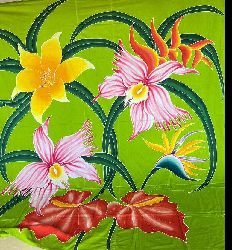 Bedsheet King Cotton Batik Hand Painted with 2 Pillow Covers