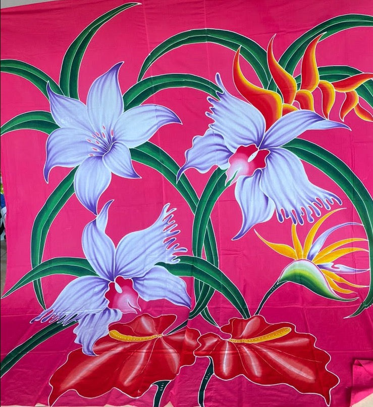 Bedsheet King Cotton Batik Hand Painted with 2 Pillow Covers