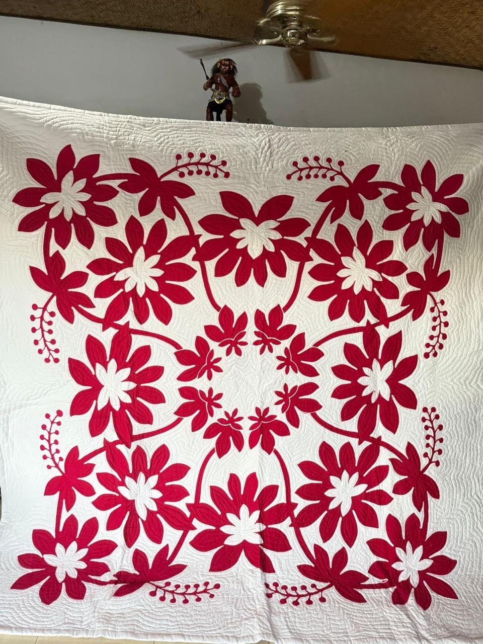 Bedspread Queen Cotton Hand Painted Batik with Pillow Covers