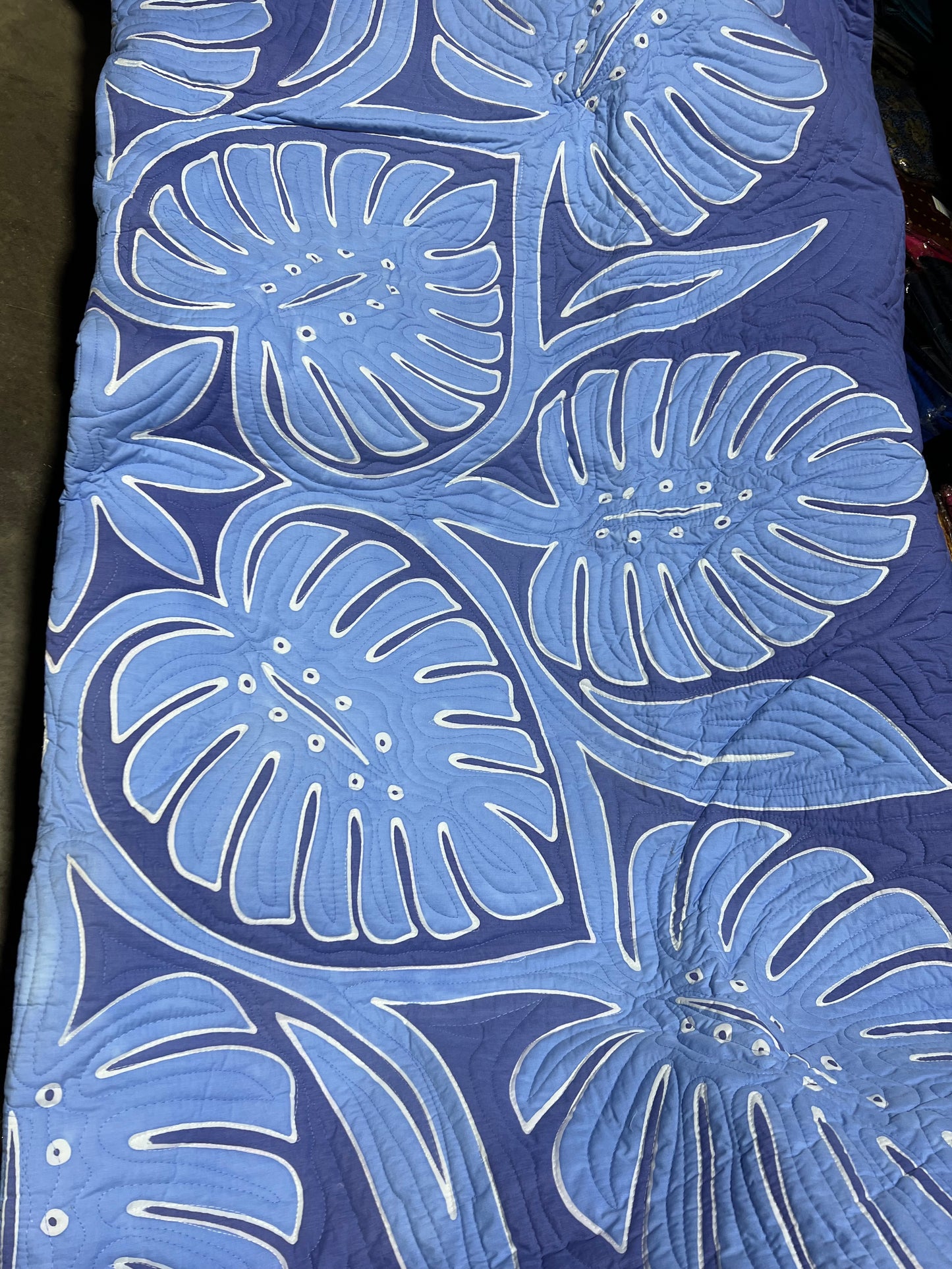 Bedspread Queen Cotton Hand Painted Batik with Pillow Covers