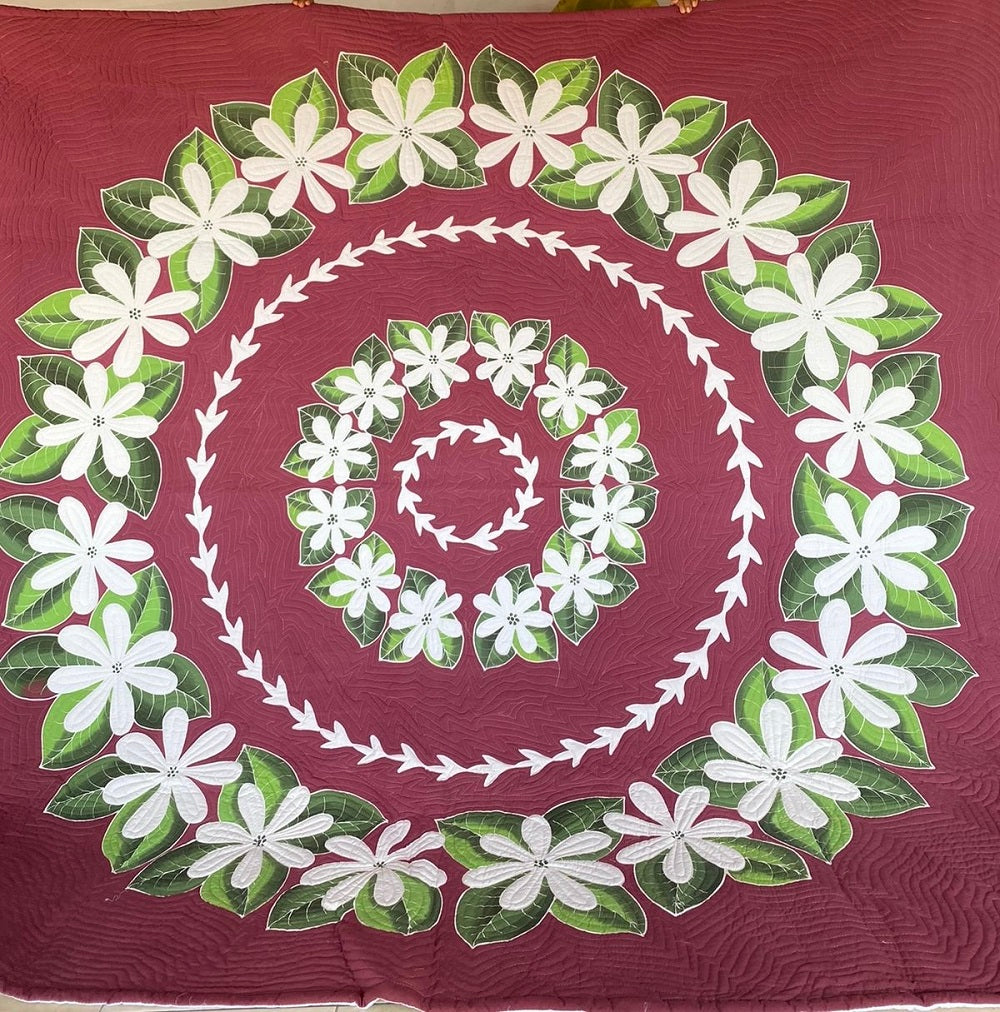 Bedspread King Cotton Hand Painted Batik with Pillow Covers