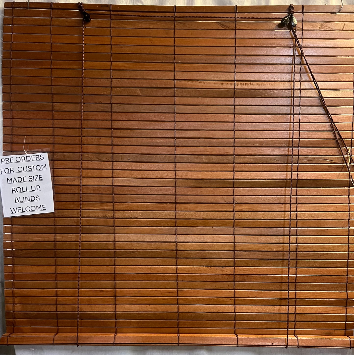 Wood slat Blind indoor/outdoor Nylon Cords metal fittings