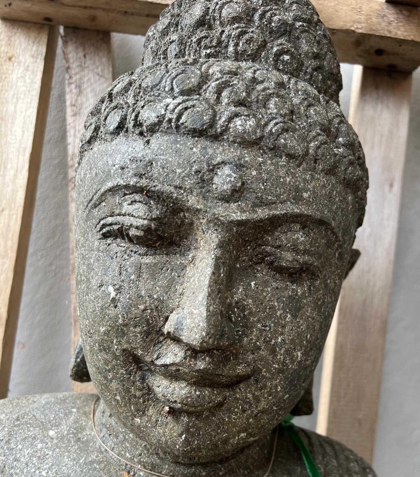 Buddha Standing Greenstone 150cm hands Meditation