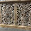 Recycled Teakwood Toyo Sideboard / Cabinet with 4 hand carved doors 120cm(L)