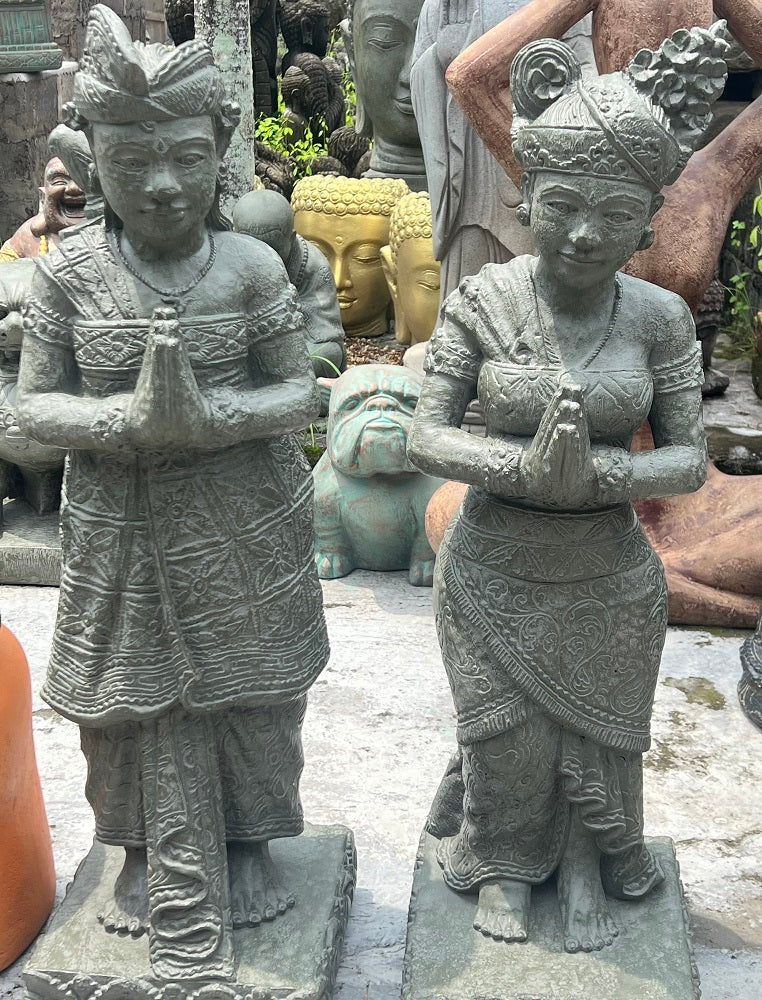 Balinese Traditional Man and Woman Set 1mtr cement