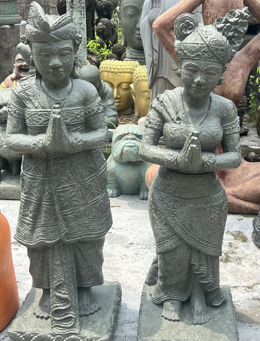 Balinese Traditional Man and Women 1mtr cement