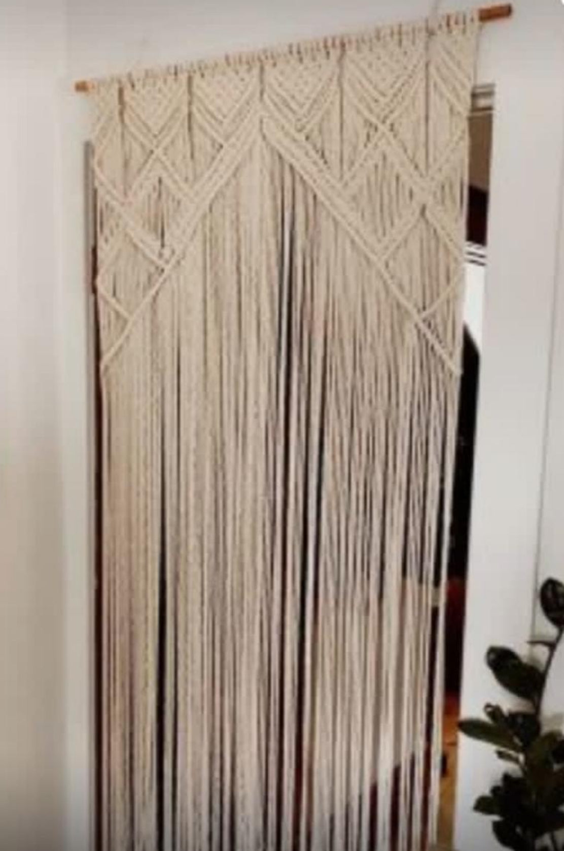 Doorway Cotton Hanger Handmade Macrame 85cm wide x 200cm drop