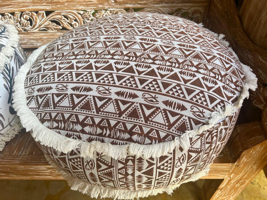 Cushion/ Footstool cotton woven with Organic Kapok Filling