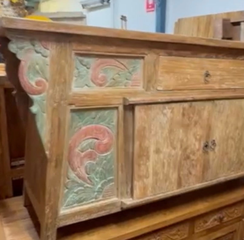 Mas Recycled Teakwood Sideboard / Cabinet with 1 drawer 2 doors 160cm length