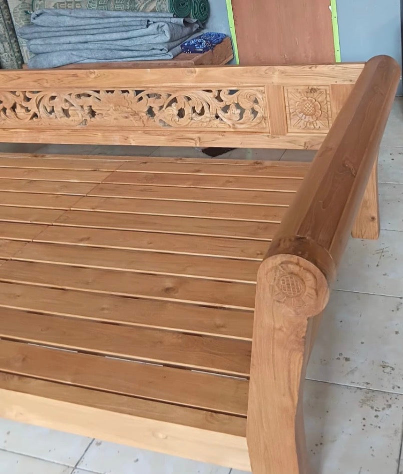 Batubulan Yanto Recycled Teak Daybed Large (Natural finish)