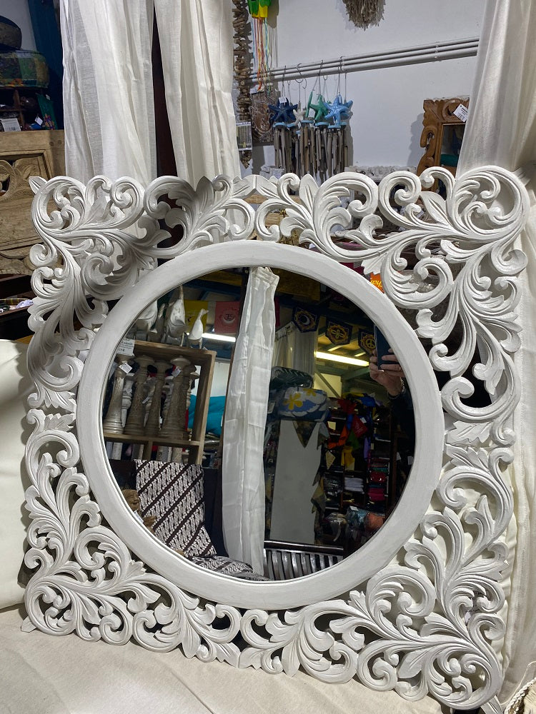 Mirror Carved framed Mirror 80cmx80 cm