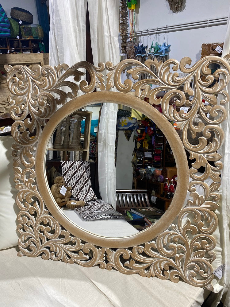 Mirror Carved framed Mirror 80cmx80 cm