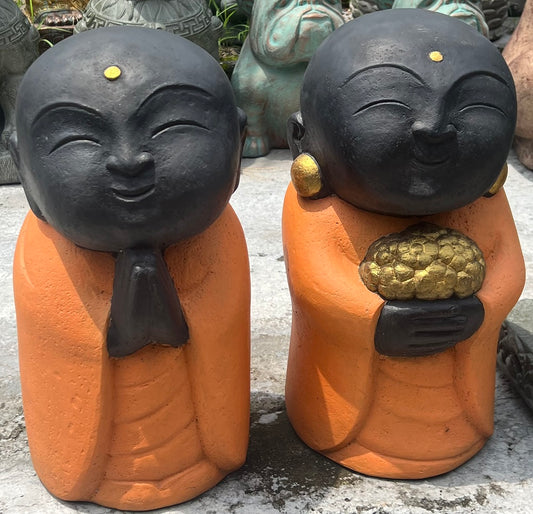 Monk Namaste 55cm Cement/fibre painted