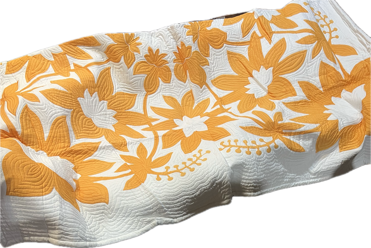 Bedspread Queen Cotton Hand Painted Batik with 2 Quilted printed Pillow Covers