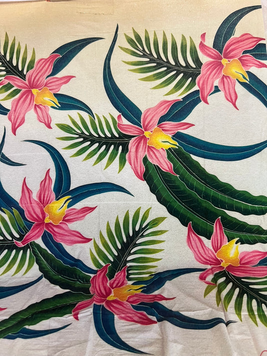 Bed King Sheet Cotton Batik Hand Painted with 2 Pillow Covers