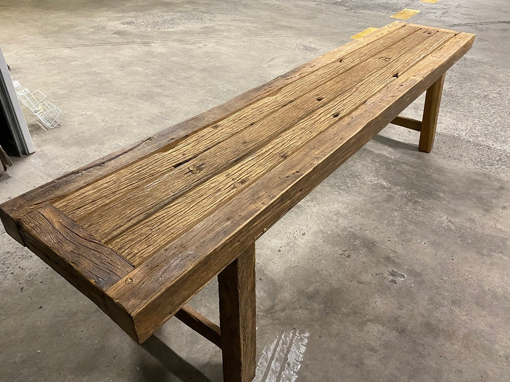 Bench rustic sleeper wood 3 sizes