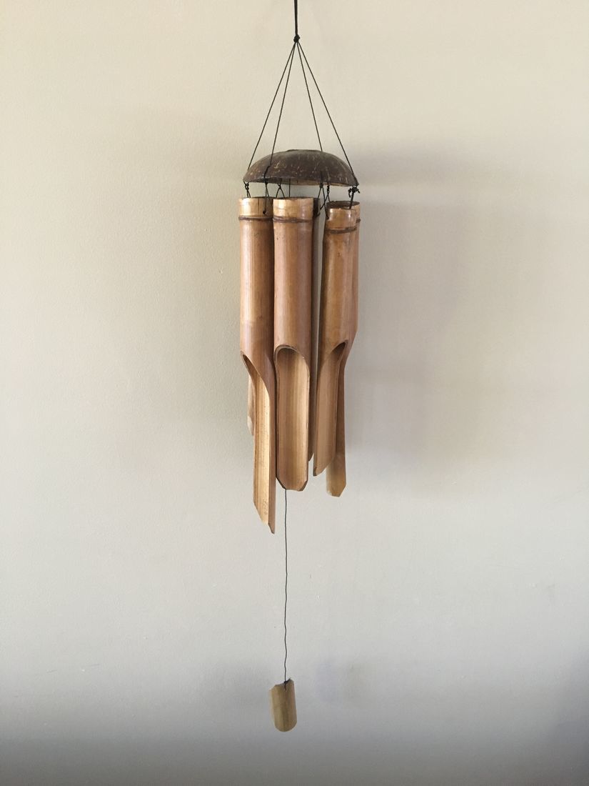 Bamboo/coconut top windchime medium and Xlarge