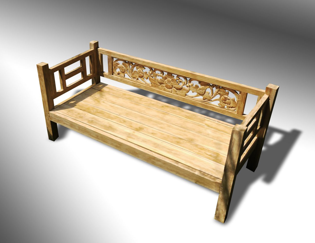 Batubulan Lurus Recycled Teak Daybed Single (Creamwash)