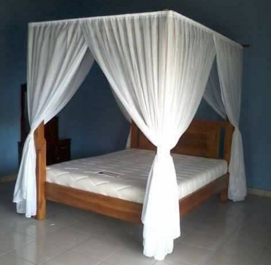 Canopy Bed Net for 4 Poster Queen with Velcro Tabs