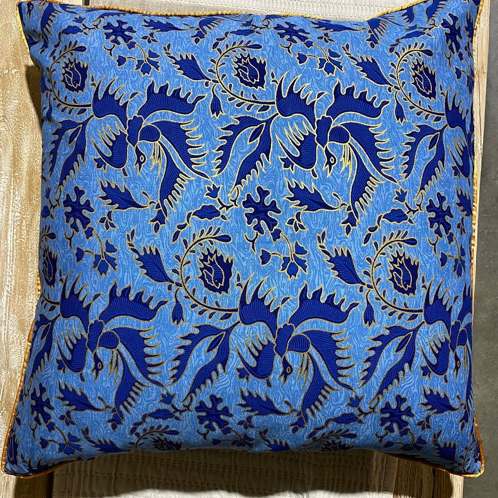 Batik Bird Print Cushion Cover 45cm x 45cm