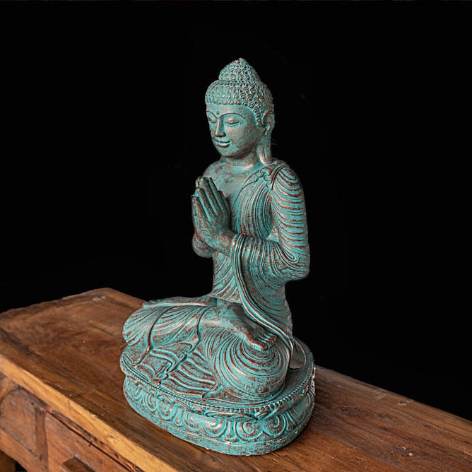 Buddha Chakra/teaching hands cement 60cm grey