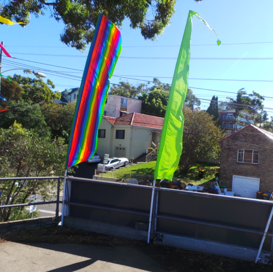 Flag Polyester 5 Metre with tail and PVC Pole