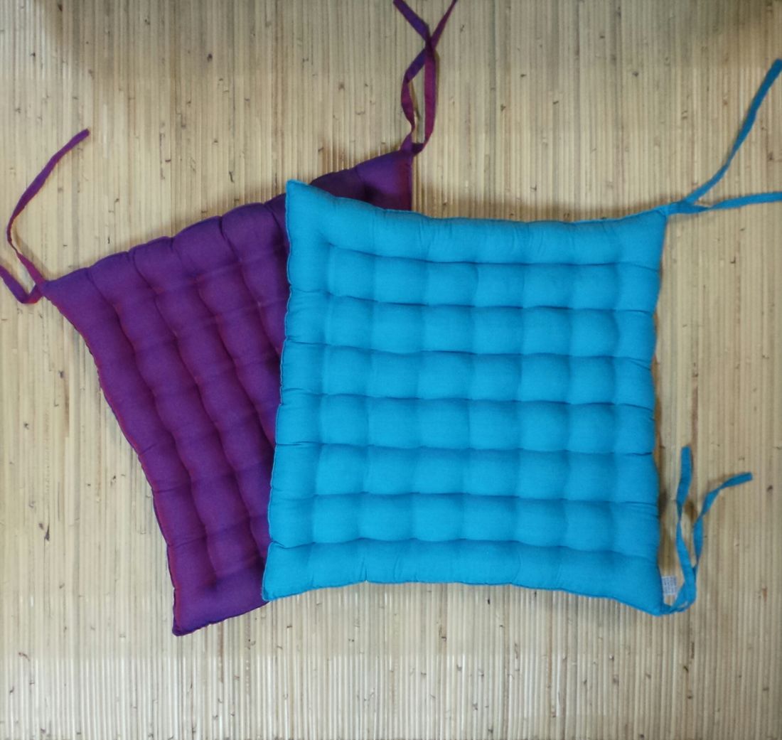 Cotton Covered Organic Kapok Filled Seat cushion 40cm x 40cm
