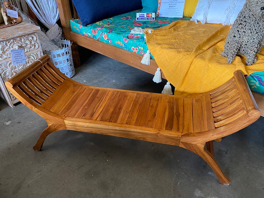 Bench Plantation Teak Natural finish bench Kartini 126cm (no back)