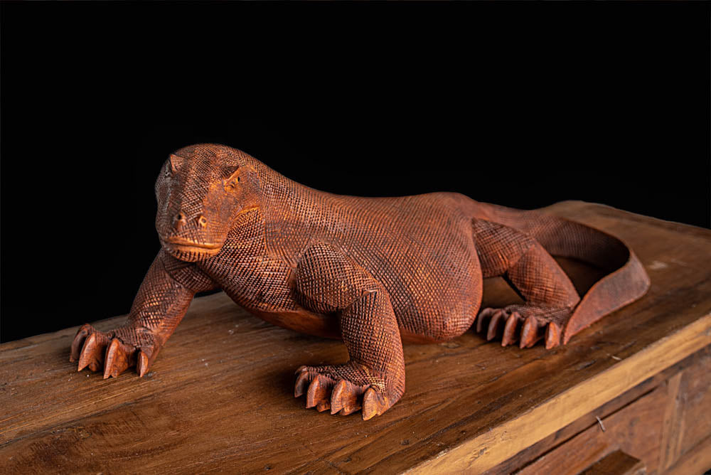 Komodo Dragon Wooden Handcarved