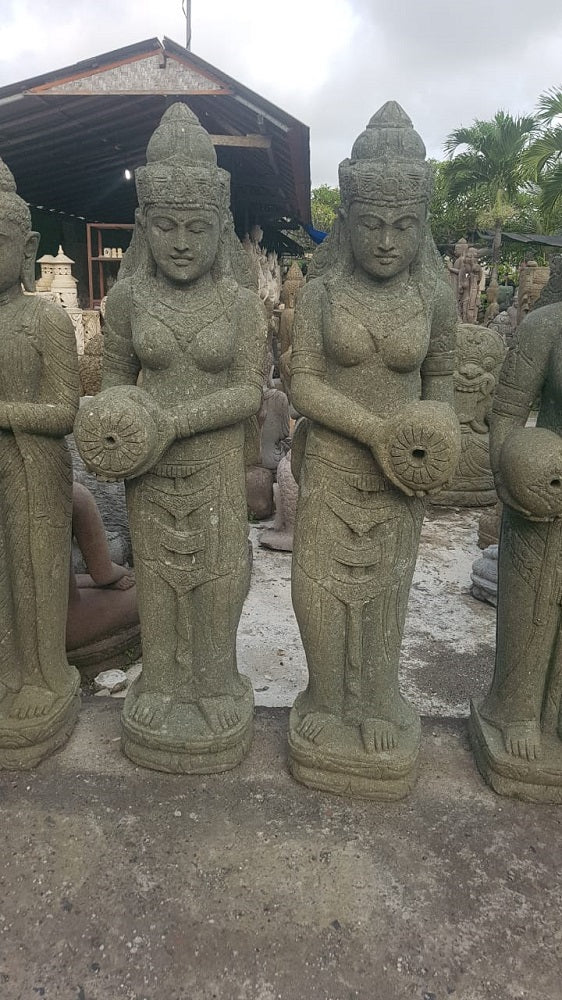 Dewi (Goddess) Greenstone volcanic standing 150cm(h) (pouring jug)