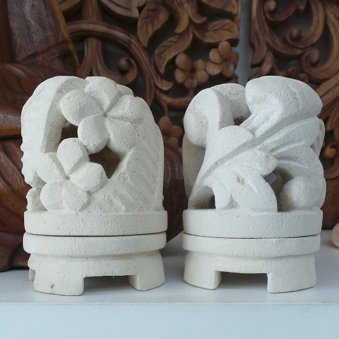 Limestone Candle Holder 10cm