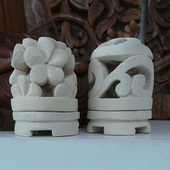 Limestone Candle Holder 10cm