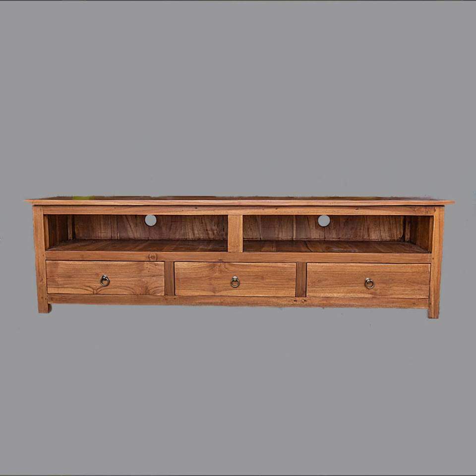 Batubulan Teak Lowline TV cabinet 180cm (Natural stain finish)