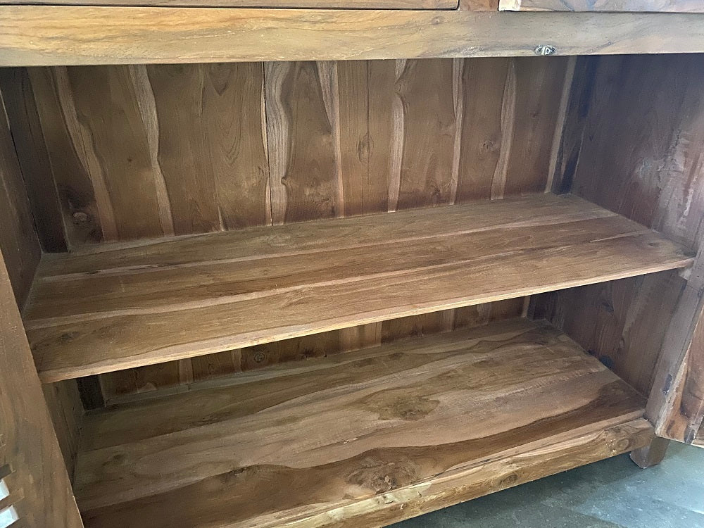 Mas Recycled teak 2 louvre door 2 drawer cabinet