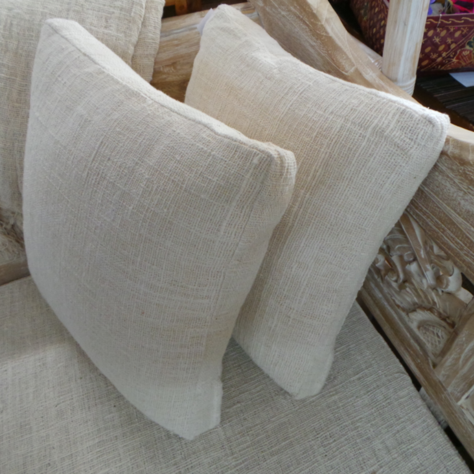 Open Weave Natural Cotton Cushion Covers - various shapes and sizes