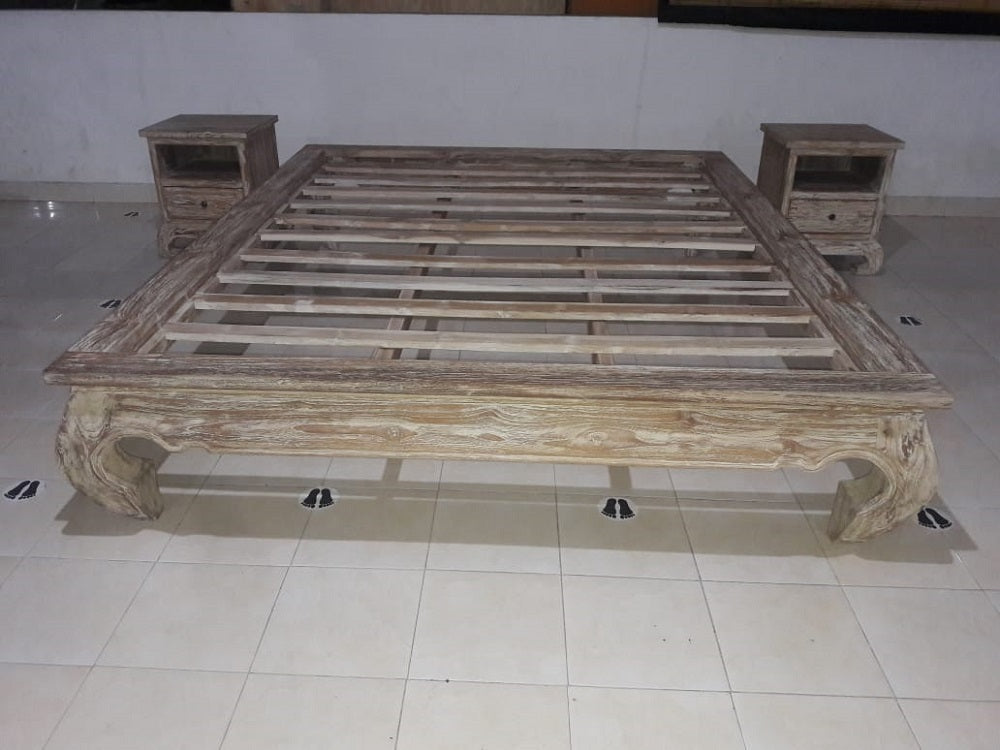 Bed Base Teak Opium Eastern Style King (Natural)