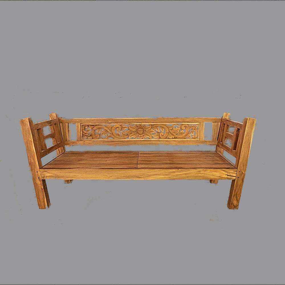 Batubulan Miring Recycled Teak Daybed Medium (Natural)