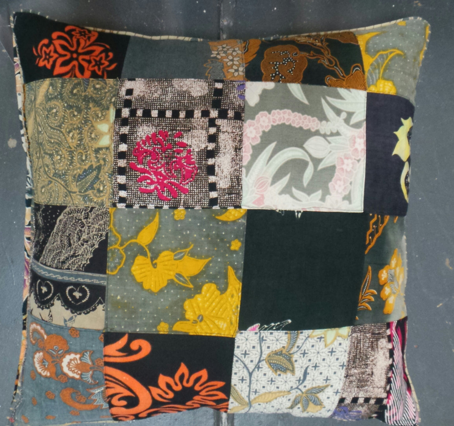 Vintage Batik Cushion Cover 40cm x 40cm