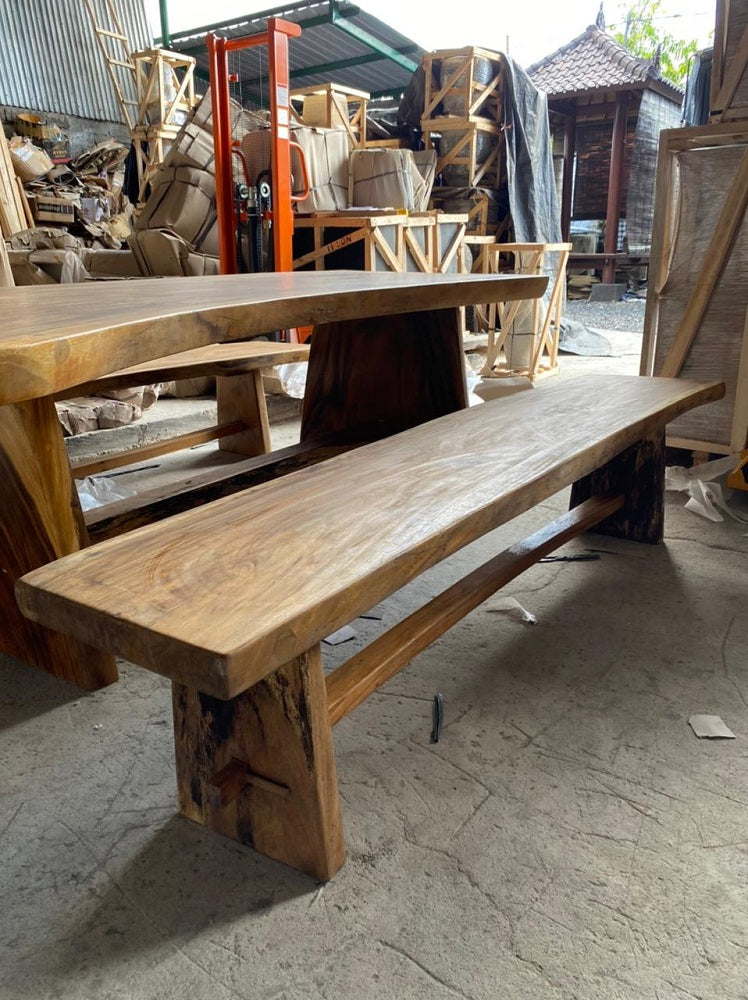 Suar wood Log slab Dining Table 240cm