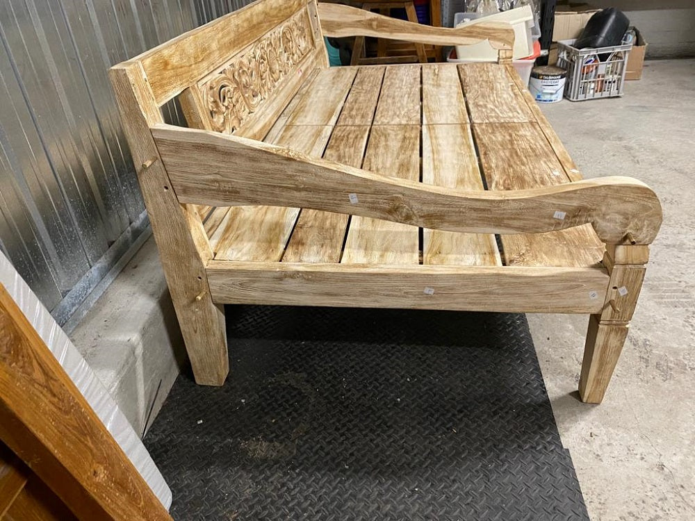 Mas Tus Recycled Teak Daybed Single (Creamwash)