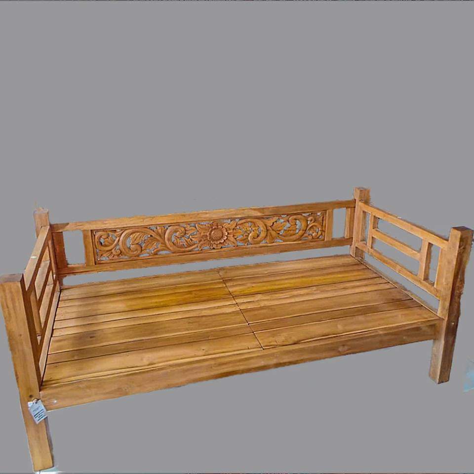 Batubulan Lurus Recycled Teak Daybed Single (Natural)