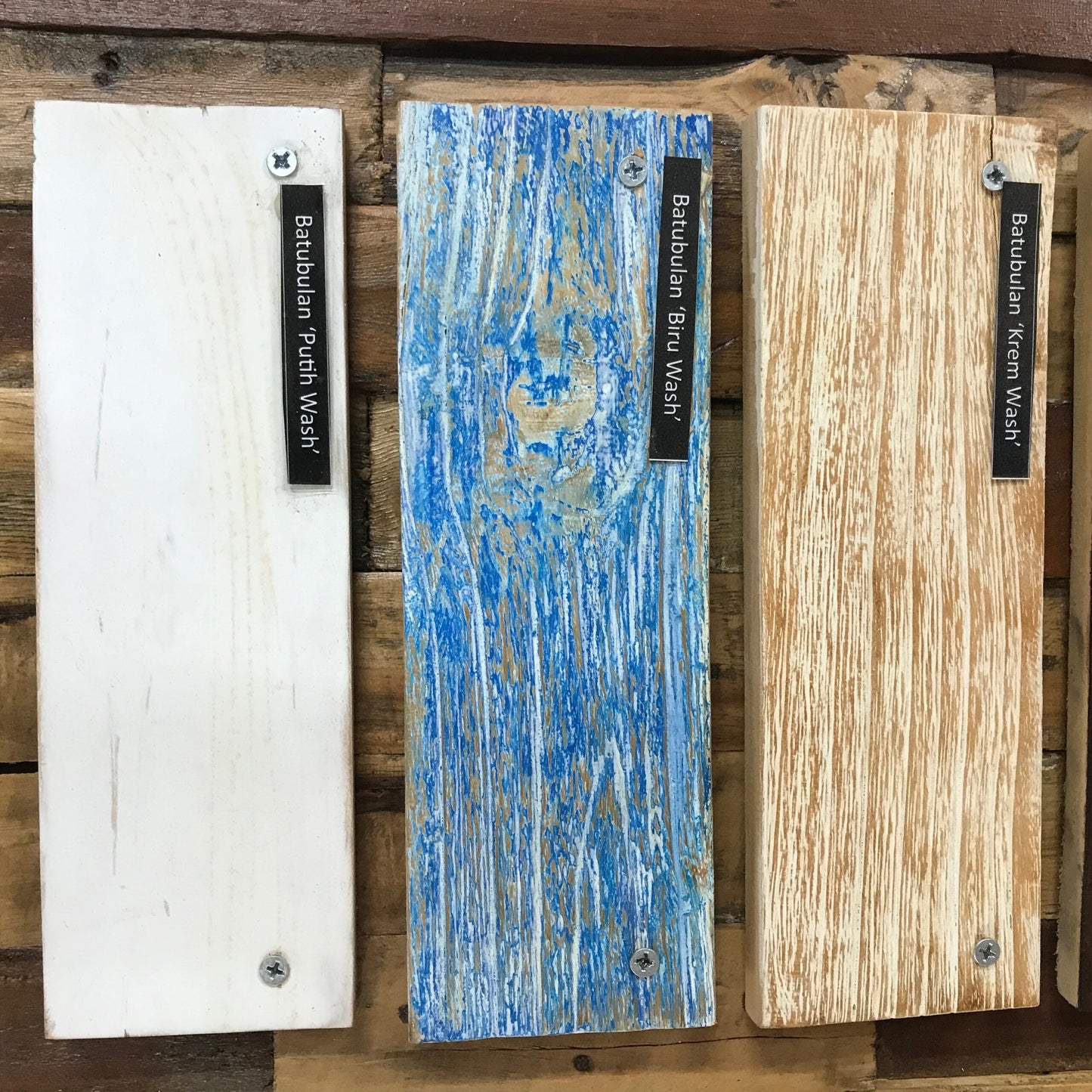 Blue/ Cream Washed Recycled Teak Louvre doors carved side panels cabinet